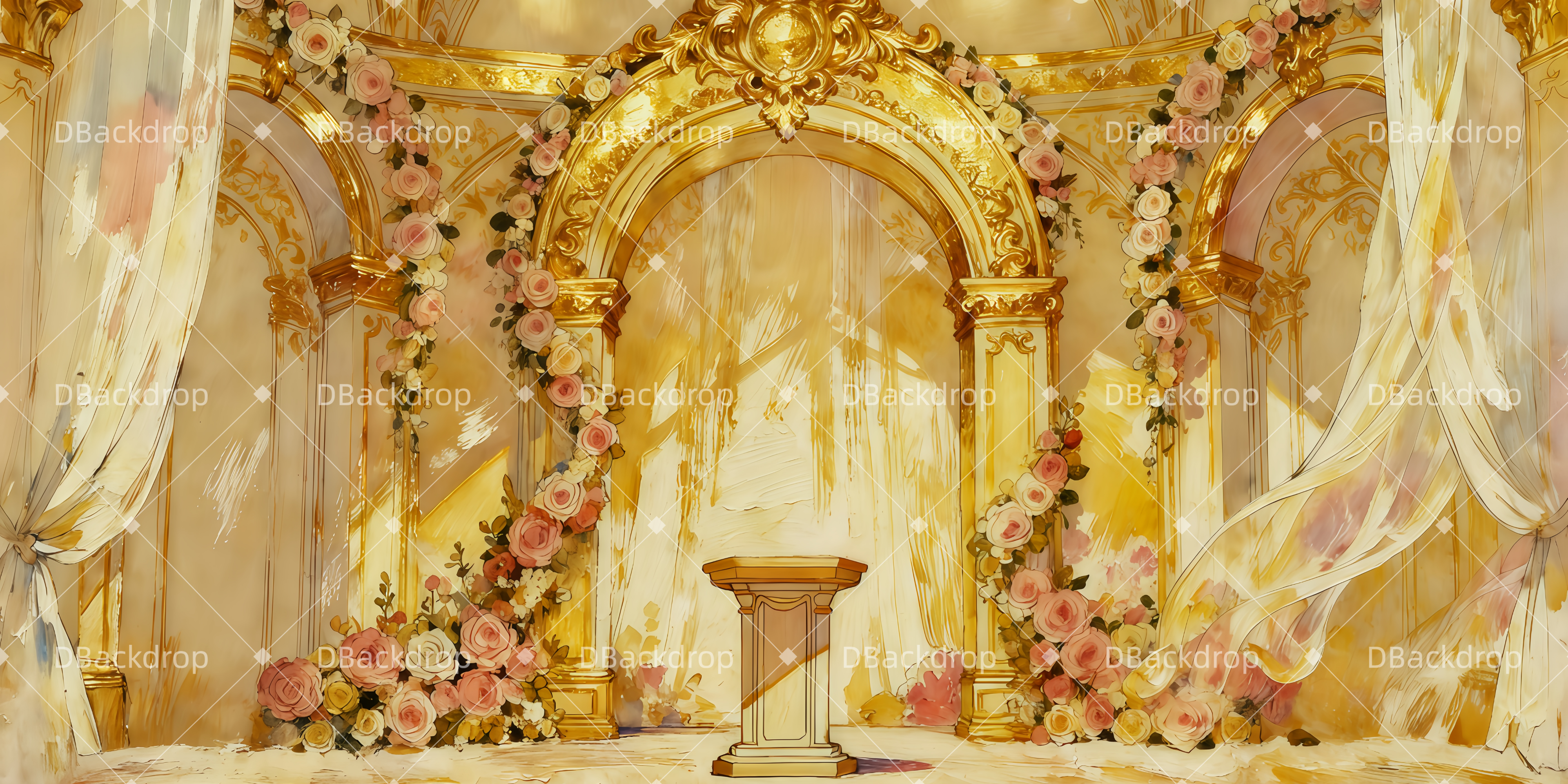 Vorhang Theater Die Hochzeitsszene Theater Vorhänge TWW510-T45