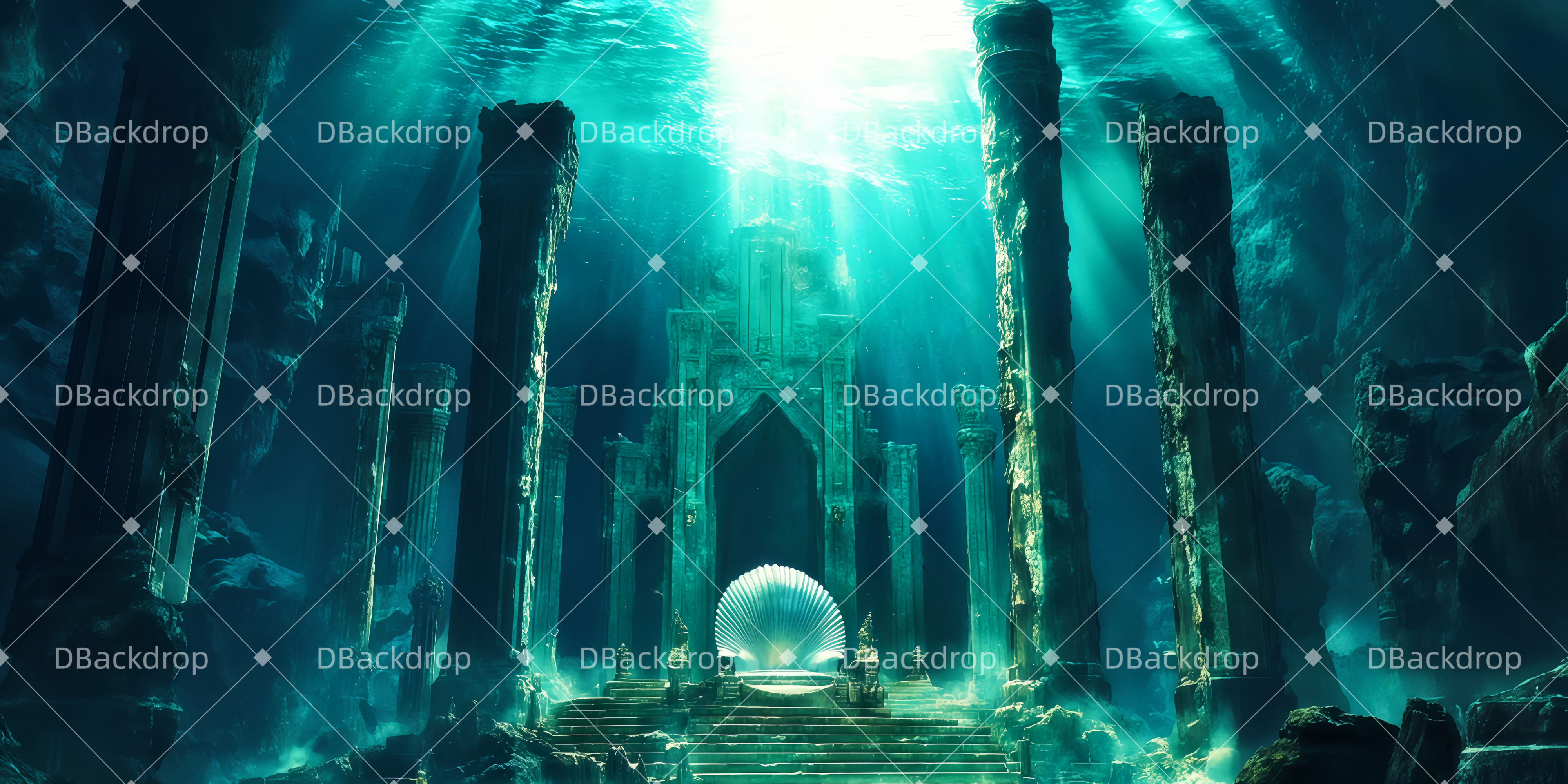 Vorhänge Theater König Tritons Thronsaal Theaterwand TWW511-T107