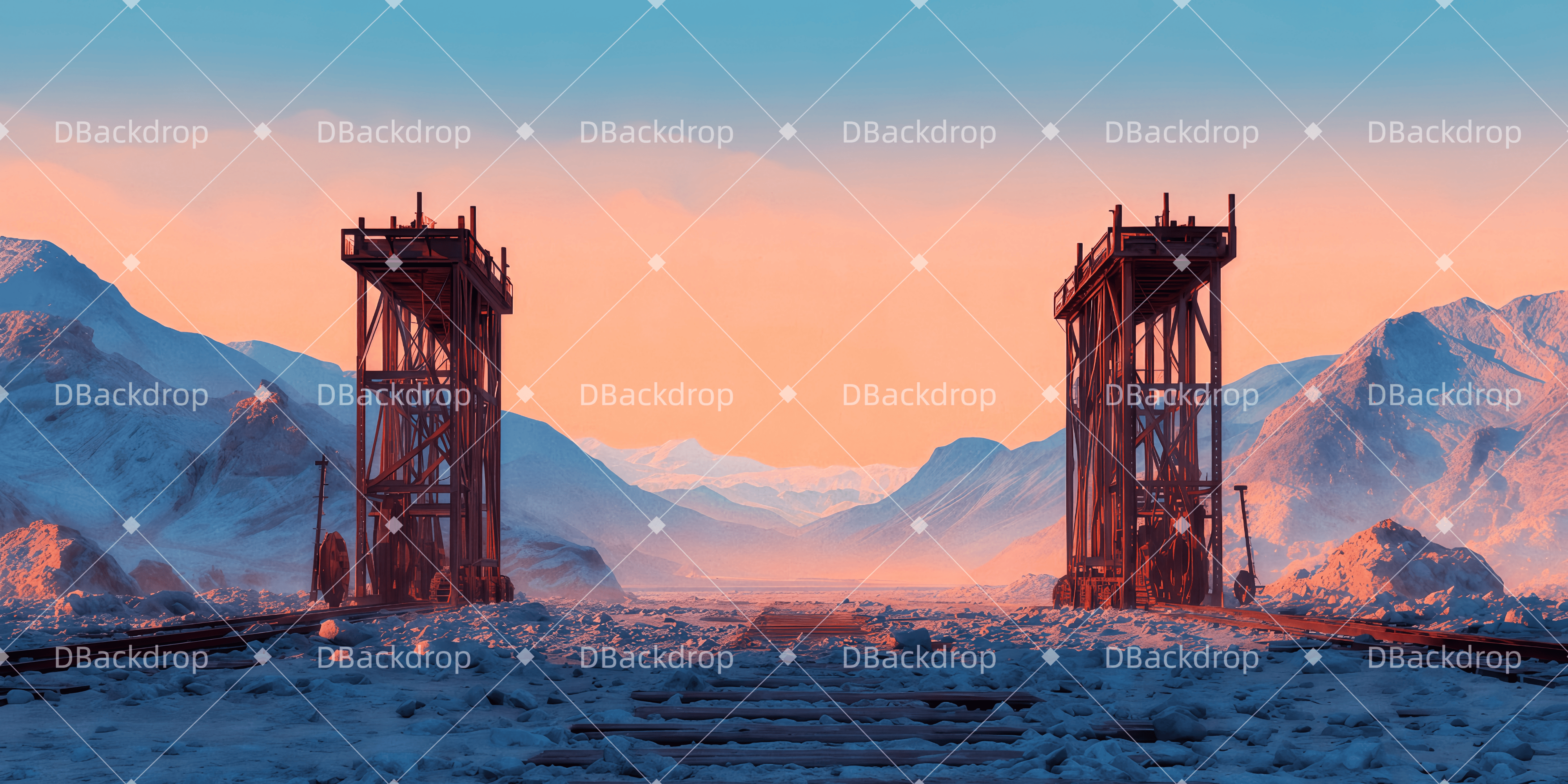 Bühne Theatervorhang Eingang zur Mine Theaterbühnenbau TWW511-T48