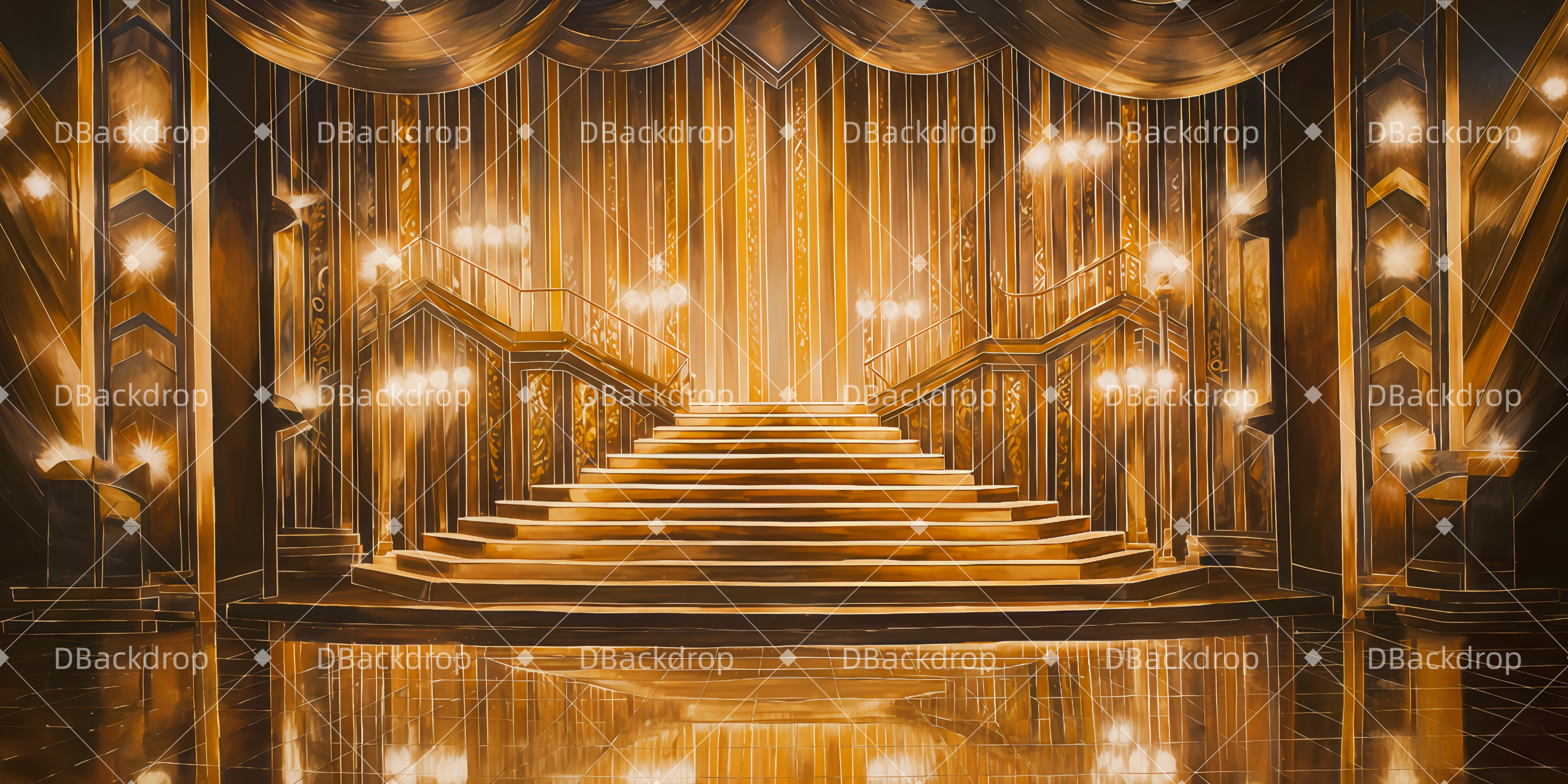 Theaterbühne Vorhang Dames-Nummer Theater Vorhang auf TWW511-T4