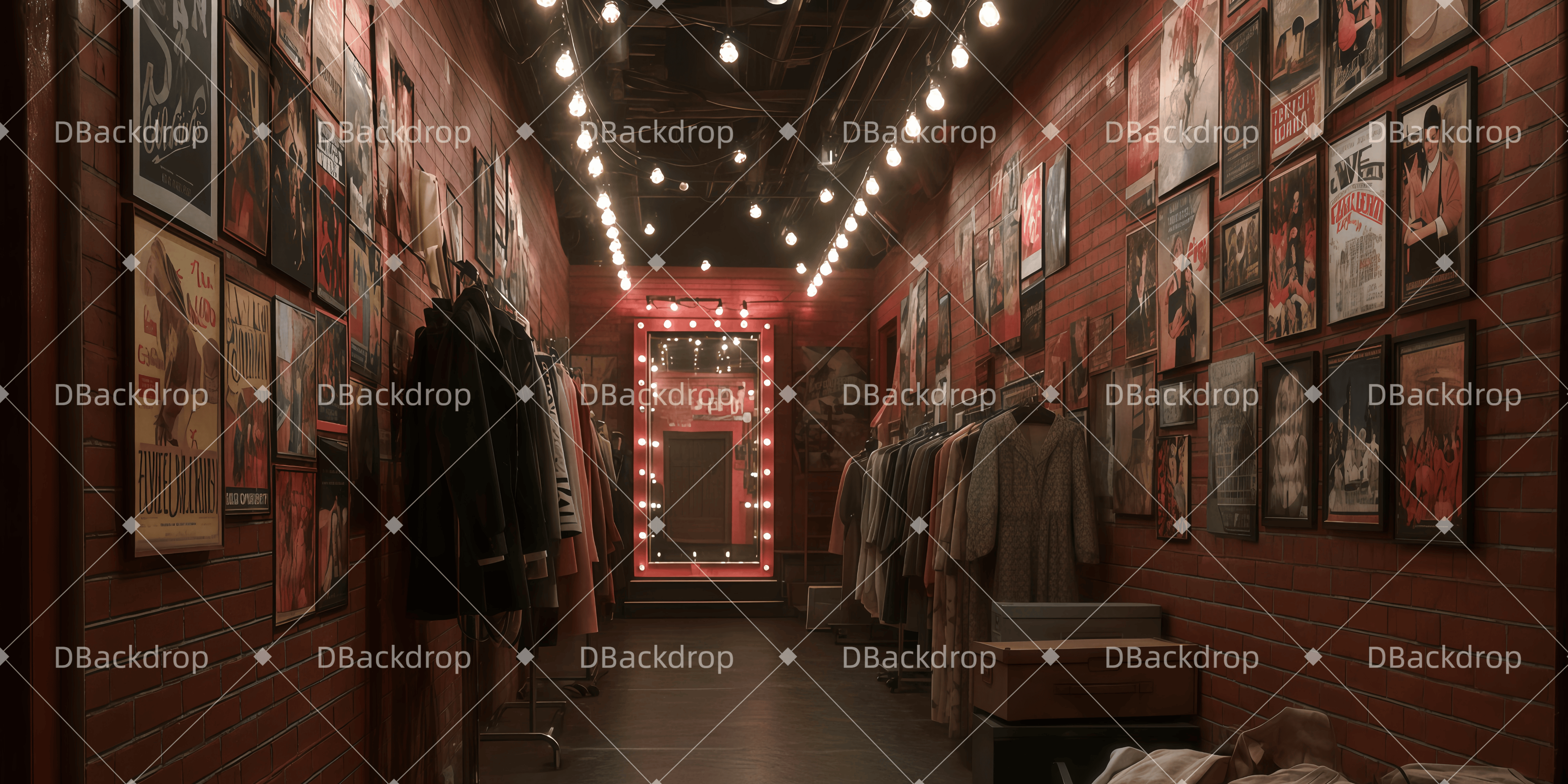 Bühne Theatervorhang Backstage-Flur Theaterwand TWW511-T53