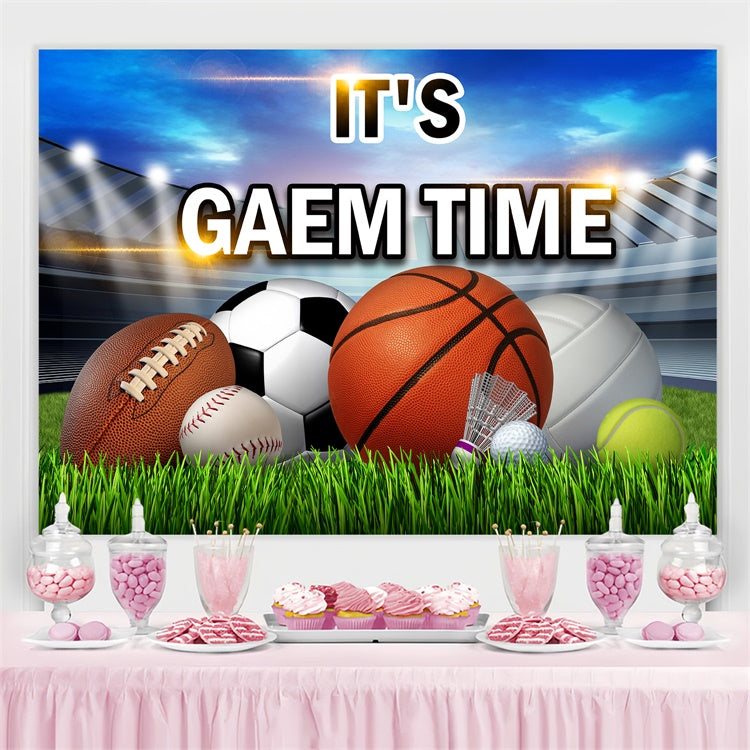 Sport Backdrops Stadion Glow All Ball Sport Event Backdrop TWW6-5