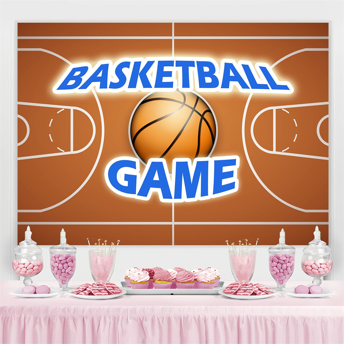 Basketball-Fotohintergrund Basketballspiel Sport-Event-Hintergrund TWW6-7