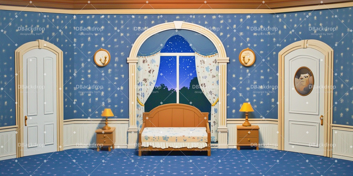 Hintergrund für Tanzaufführung „Villa-Schlafzimmer“ Tanzaufführungkulissen CSH59-T77