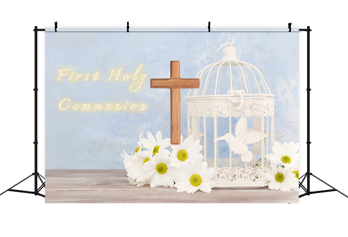 Taufe Backdrops Elegant Weiß Birdcage Floral Backdrop XY2-116