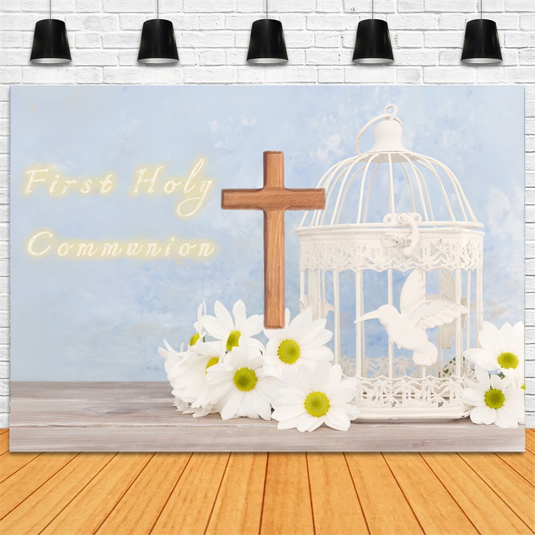Taufe Backdrops Elegant Weiß Birdcage Floral Backdrop XY2-116