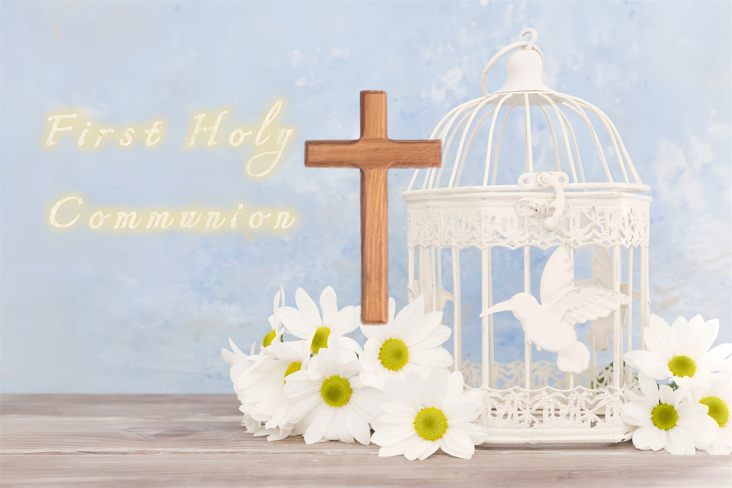 Taufe Backdrops Elegant Weiß Birdcage Floral Backdrop XY2-116
