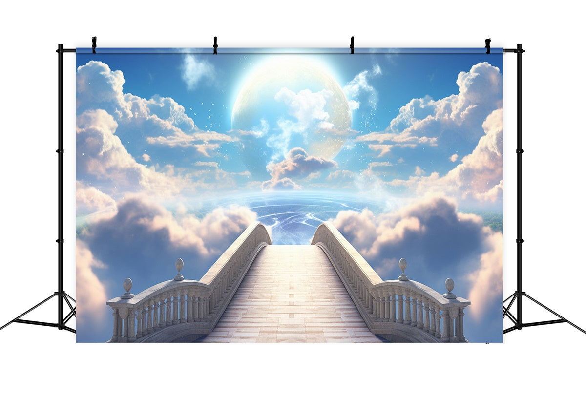 Gedenkkulissen Fantasie Goldener Wolkenweg Hintergrund XY2-142