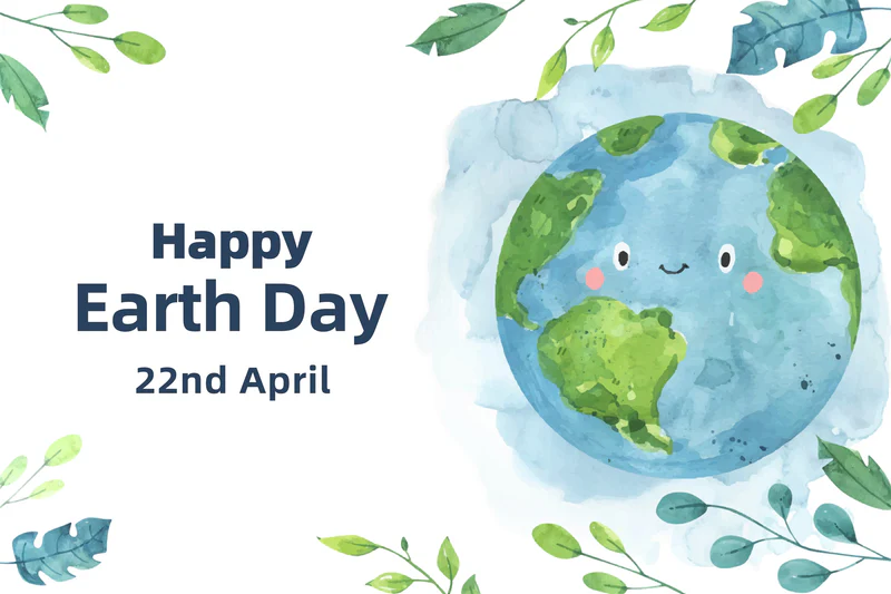 Happy Earth Day Backdrop Eco Celebration Cartoon Hintergrund XY2-17