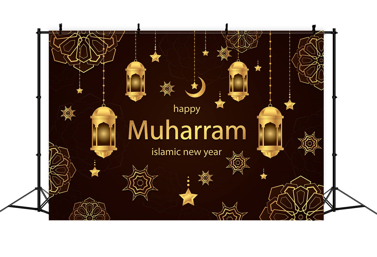Eid Mubarak Backdrop Muharram Heilige Nacht Laternen Backdrop XY2-75