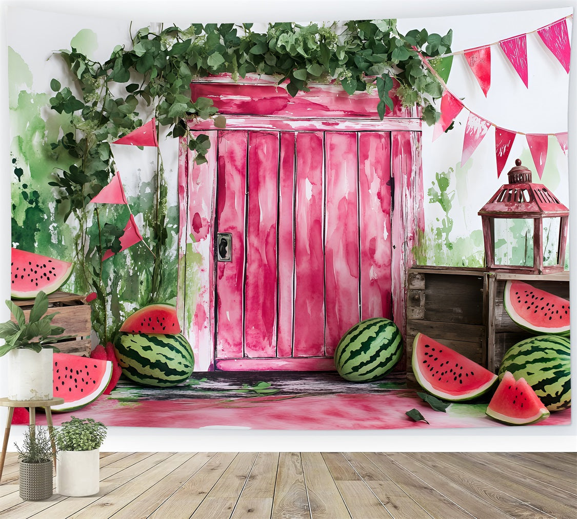 Wassermelone Fotografie Hintergrund Party Tür Sommer Hintergrund ZXY3-21