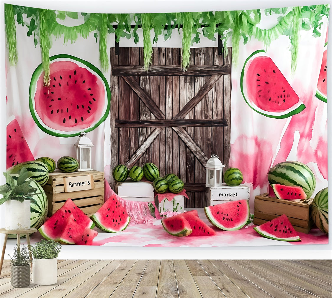 Wassermelone Fotokulisse Patch Scheune Stil Sommer Hintergrund ZXY3-22