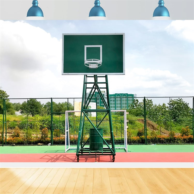 Zurück zu Schule Half Court Fotografie Hintergrund BRP7-46