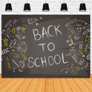 Zurück zu Schule Blackboard Graffiti Fotografie Hintergrund BRP7-40