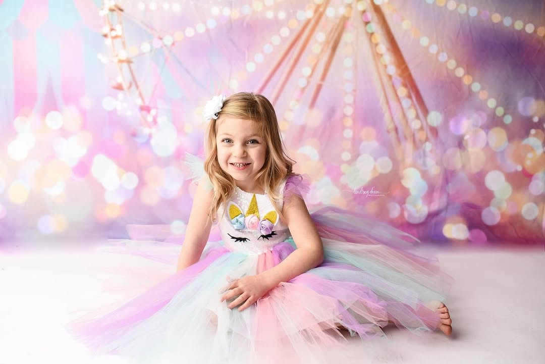 Zirkushintergrund Karneval Riesenrad Zelt Lichter Kinderfotohintergründe MRR9-35