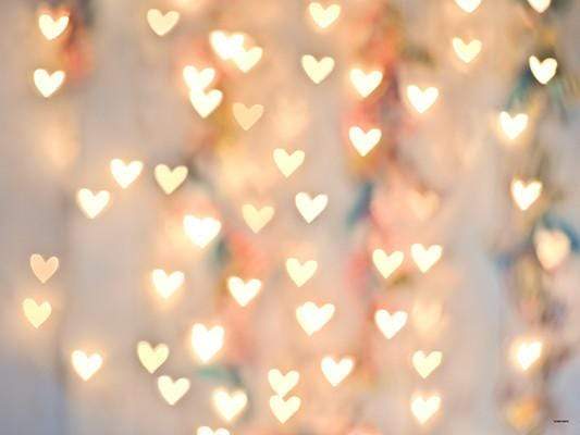 Pastel Heart Bokeh Photo Studio Backdrop MR-0046