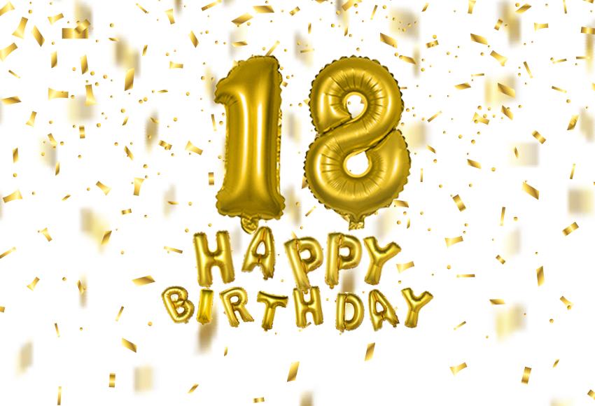 18. Alles Gute zum Geburtstag Dekoration Hintergrund für Fotografie DBD16