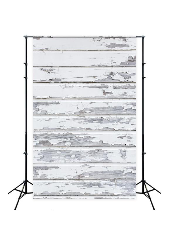 White Weathered Wood Texture Backdrop