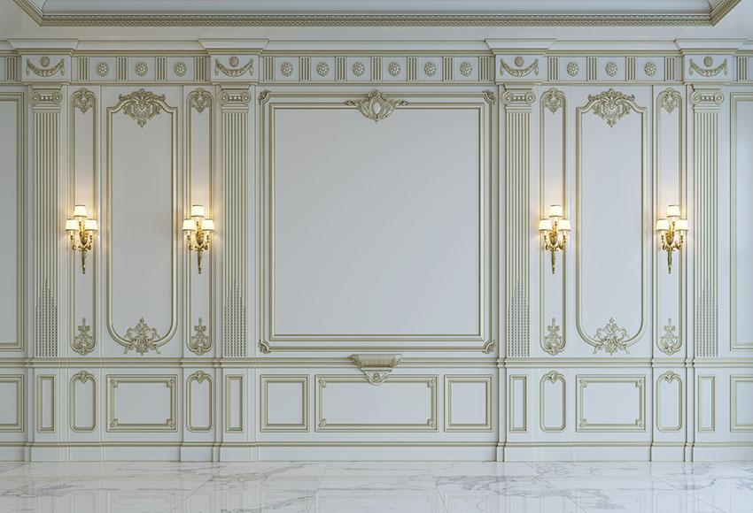 Beautiful Classical White Wall Backdrop for Photography LV-952