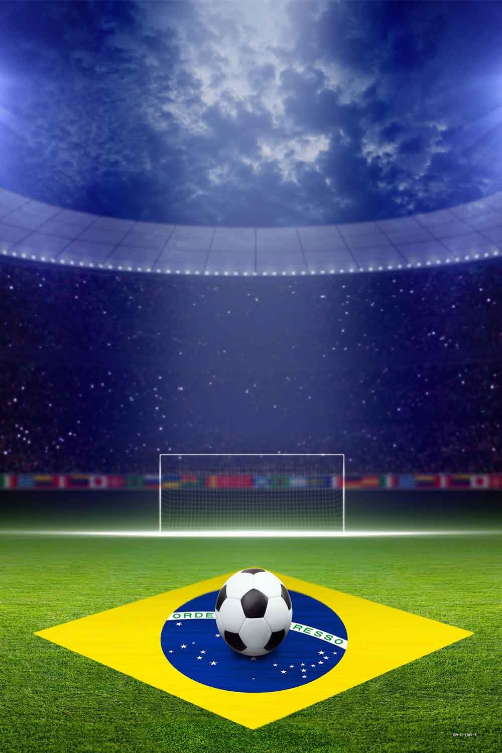 Football Backdrop Sports Stadium Green Grass Backdrops for Photography CM-S-1165