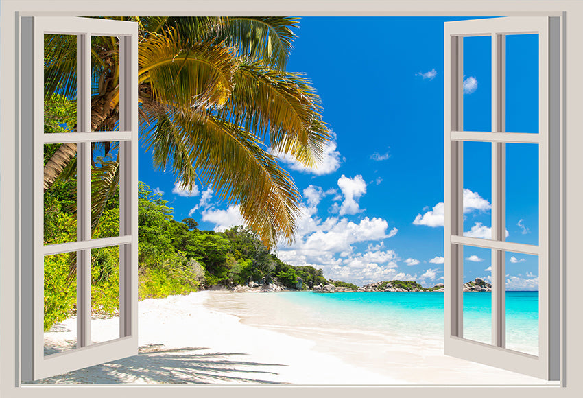 Strand-Ozean-Sommerferien-Fotografie-Hintergrund D798