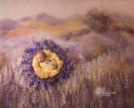 Fuzzy Stil Neugeborne Baby Fotografie Hintergrund G-904