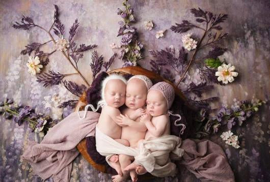 Fuzzy Stil Neugeborne Baby Fotografie Hintergrund G-904