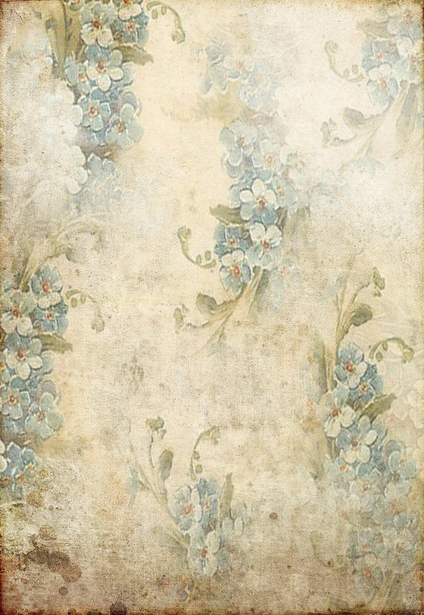 Vintage Shabby Grunge Flowers Texture Backdrop for Photographers GR2