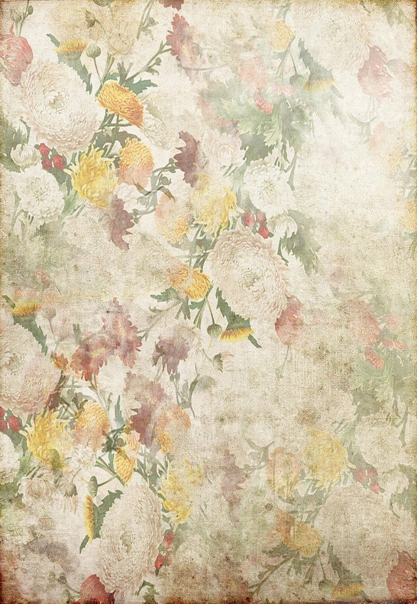 Vintage Style Flowers Texture Backdrop for Photographers GR3