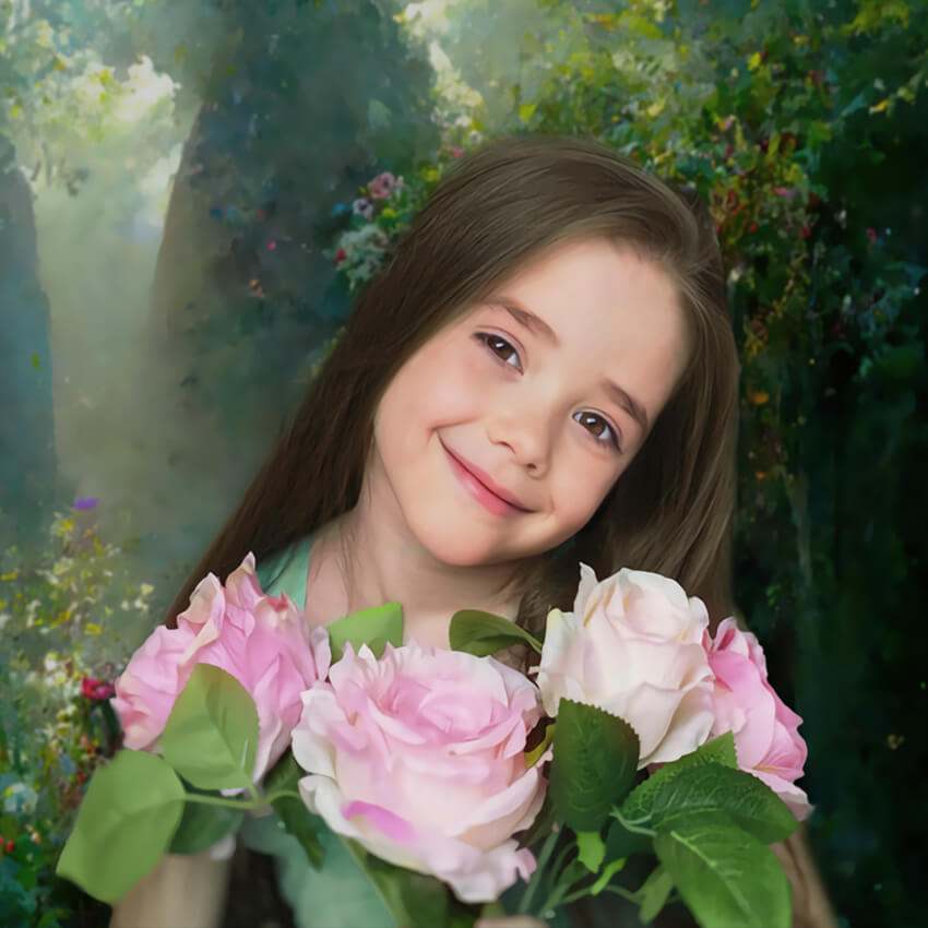 Märchengarten Blumen Bogen Fotografie Hintergrund M-25