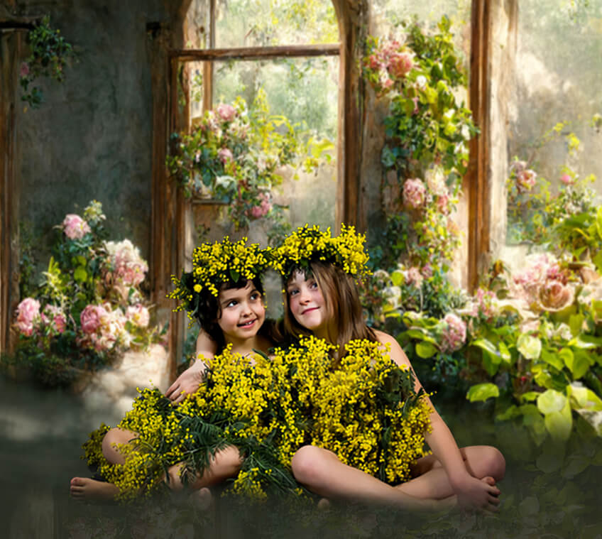 Garten Blumen Kunst Fotografie Hintergrund M-28