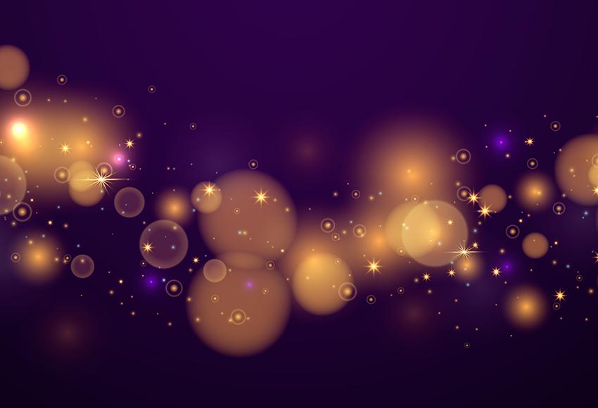 Golden Particles Bokeh Beautiful Backdrop for Photography M146