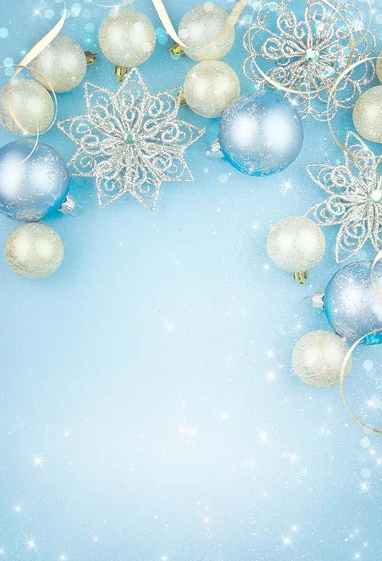 Blue Christmas Backdrops for Photo Shoot S-3179