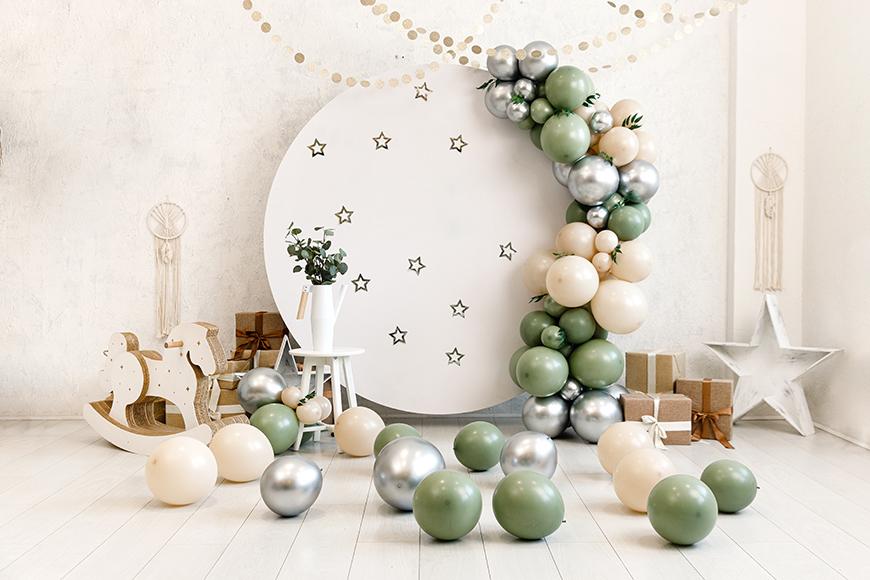 Balloons Birthday Party Backdrop for Photo Shoot