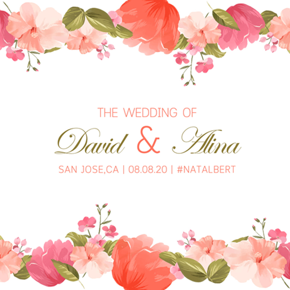Benutzerdefinierte Hochzeit Hintergrund personalisierte Brautdusche Banner D520