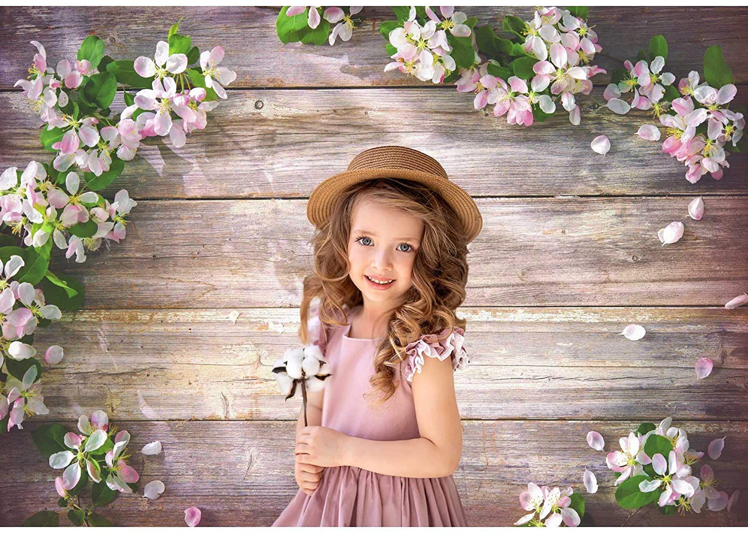 Frühlingsblumen-Holz-Hintergrund für Fotografie GC-202