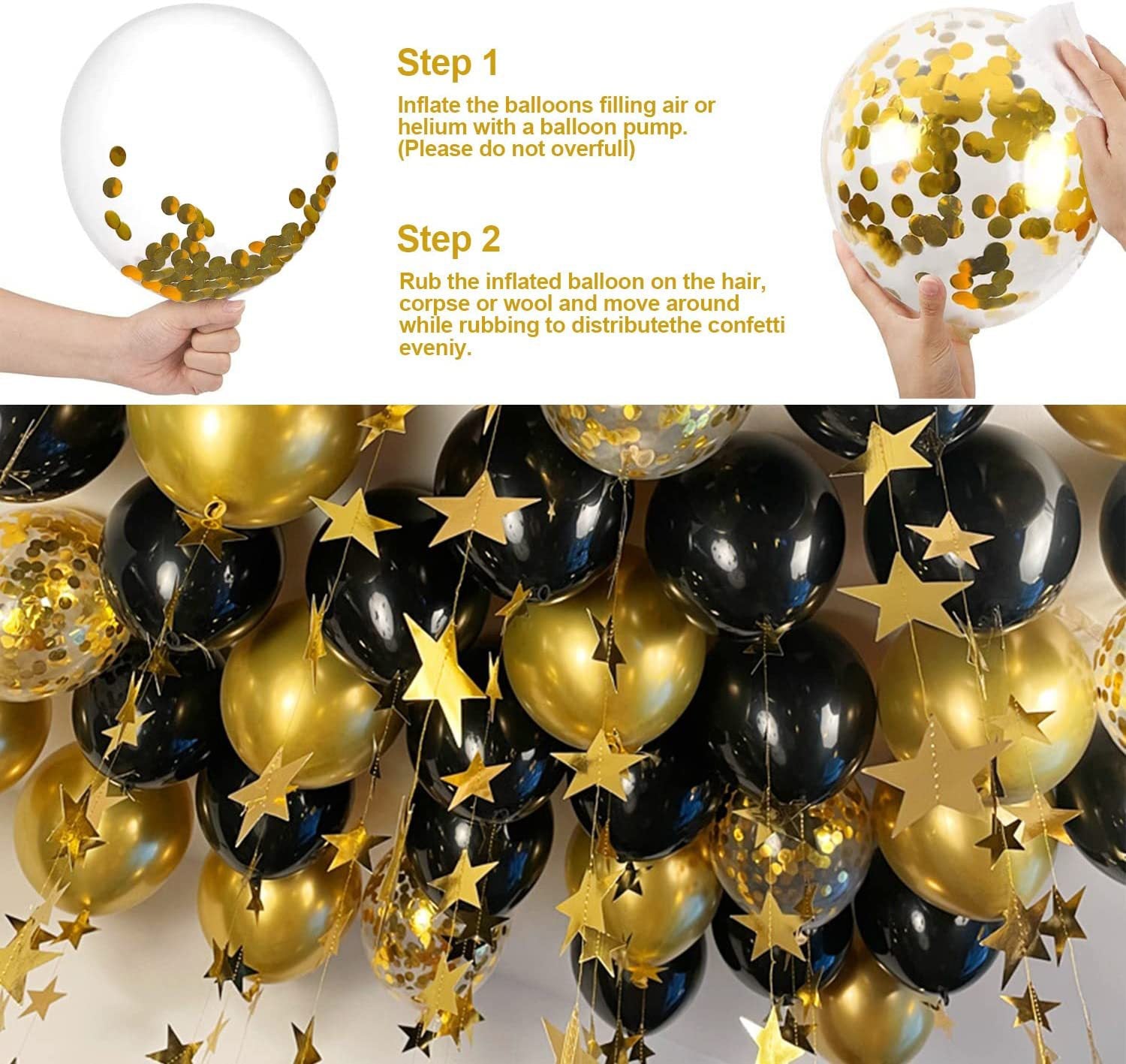 Schwarz und Gold Ballonbogen Set Graduate Day Bachelor Party Ballon Dekoration BA31