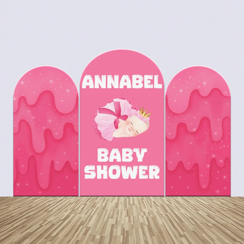 Baby-Dusche-Hintergrund süße rosa Fantasy-Bogen-Hintergrund-Kit BRP6-228