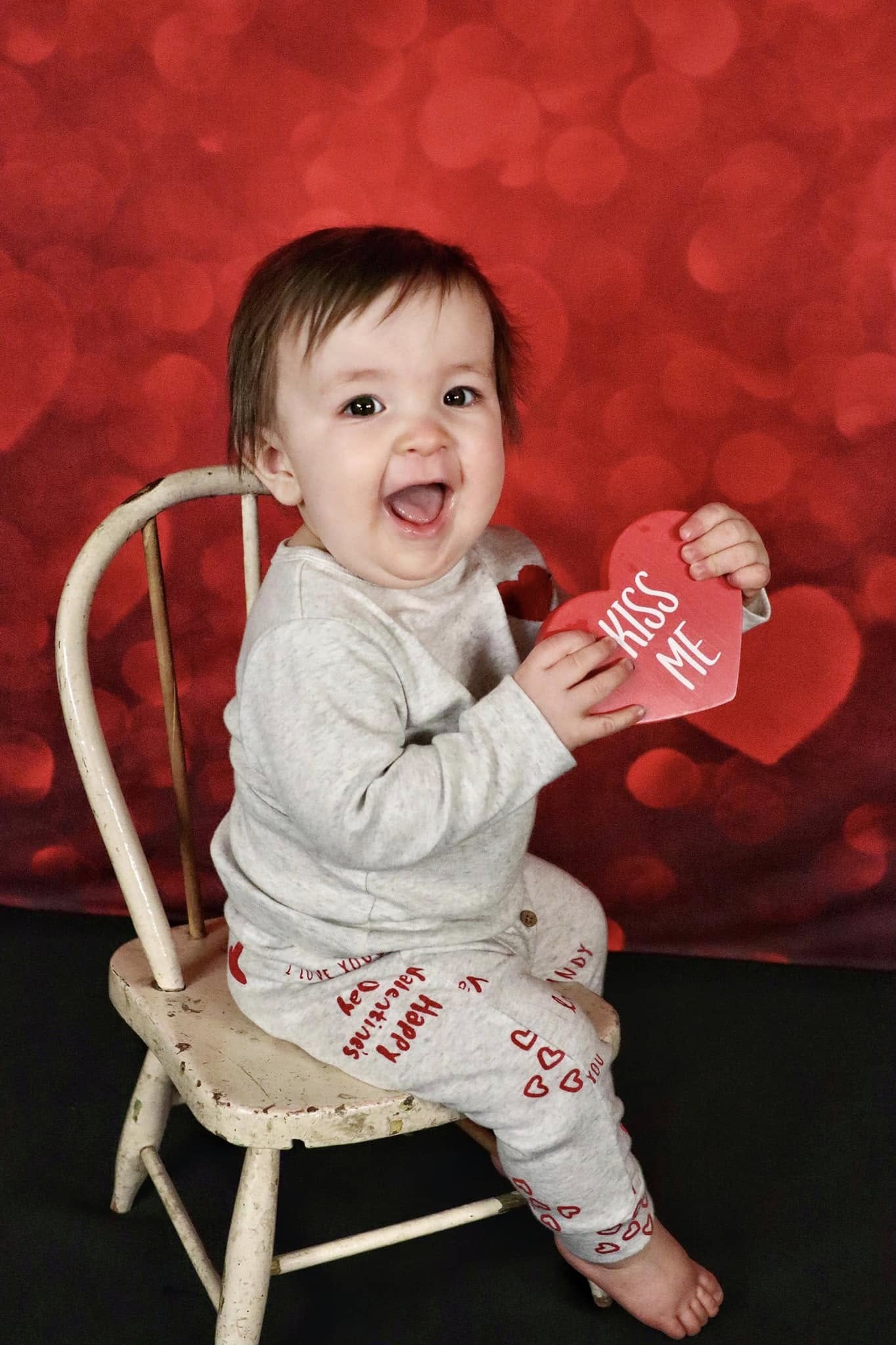 Bokeh Roter Liebes-Herz-Valentinstag-Hintergrund D1040