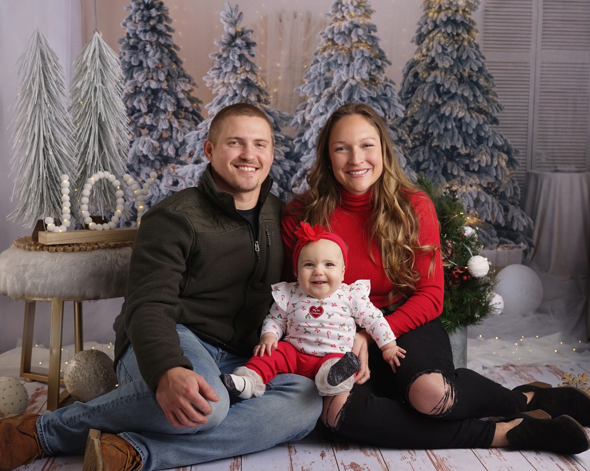 Weihnachtsbaum Elch Dekoration Fotografie Hintergrund M10-06