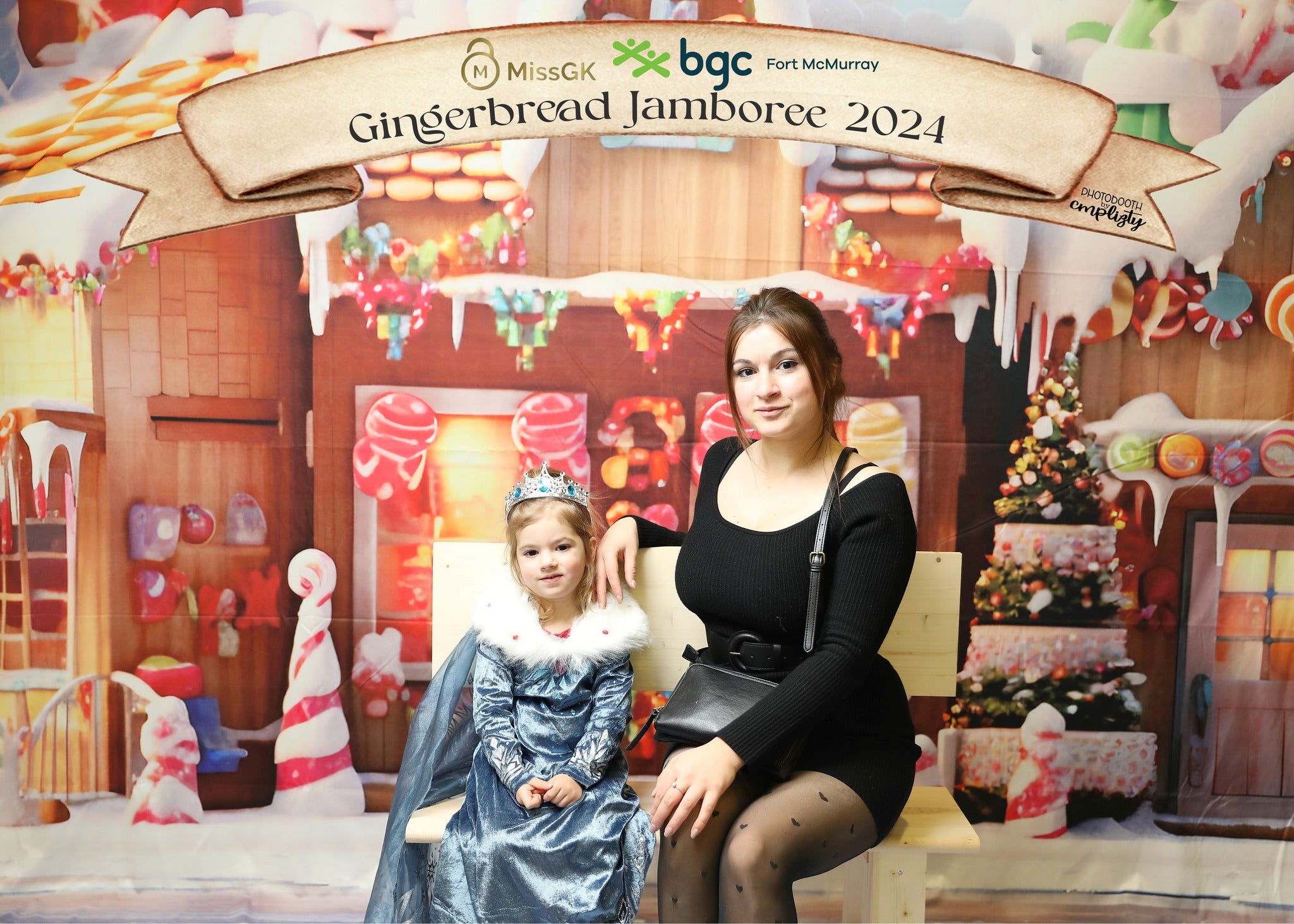 Weihnachten verschneit Lebkuchen Candy House Backdrop M9-37