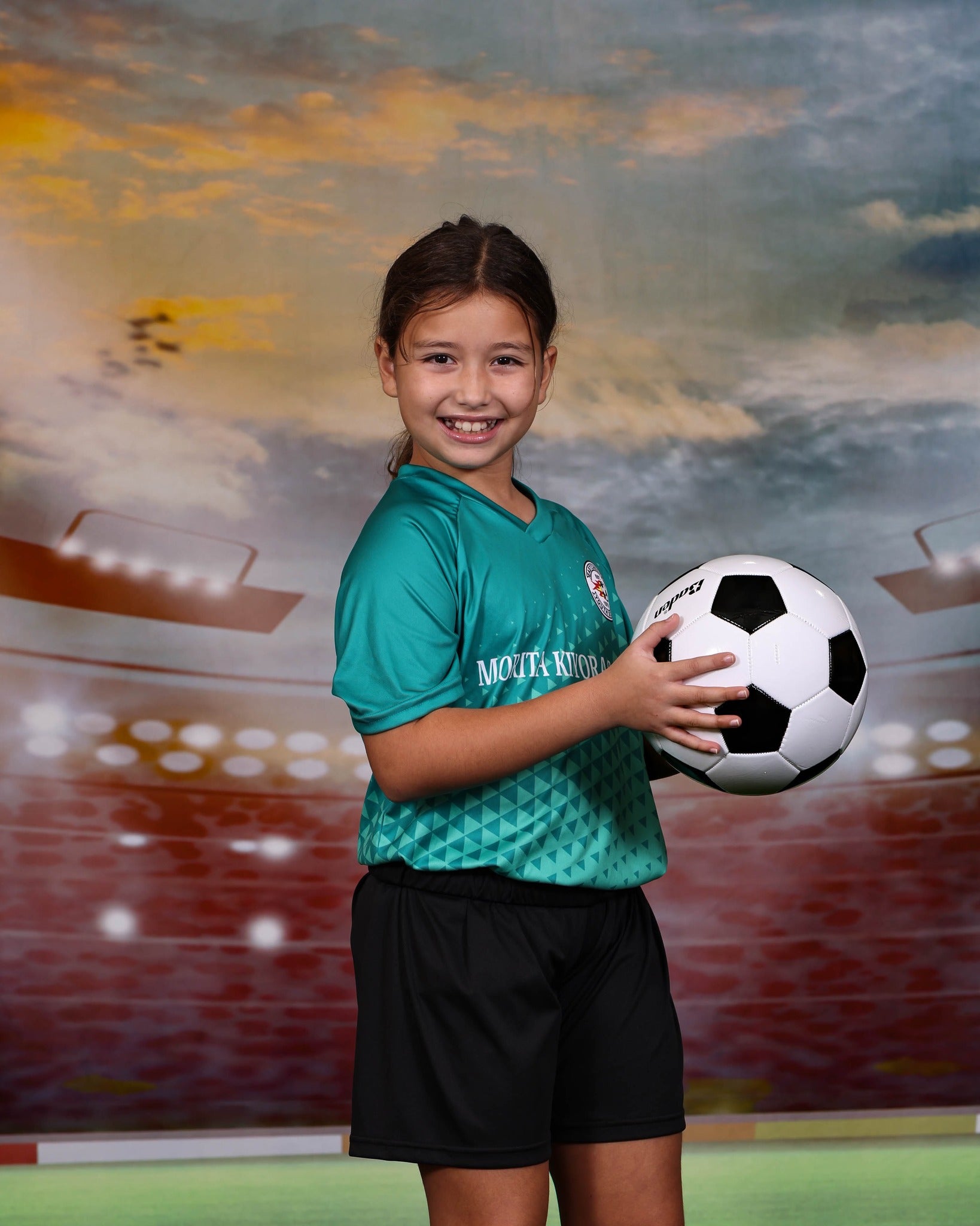 Nacht FußballPlatz Scheinwerfer s Sport Fotokabine Hintergrund M063