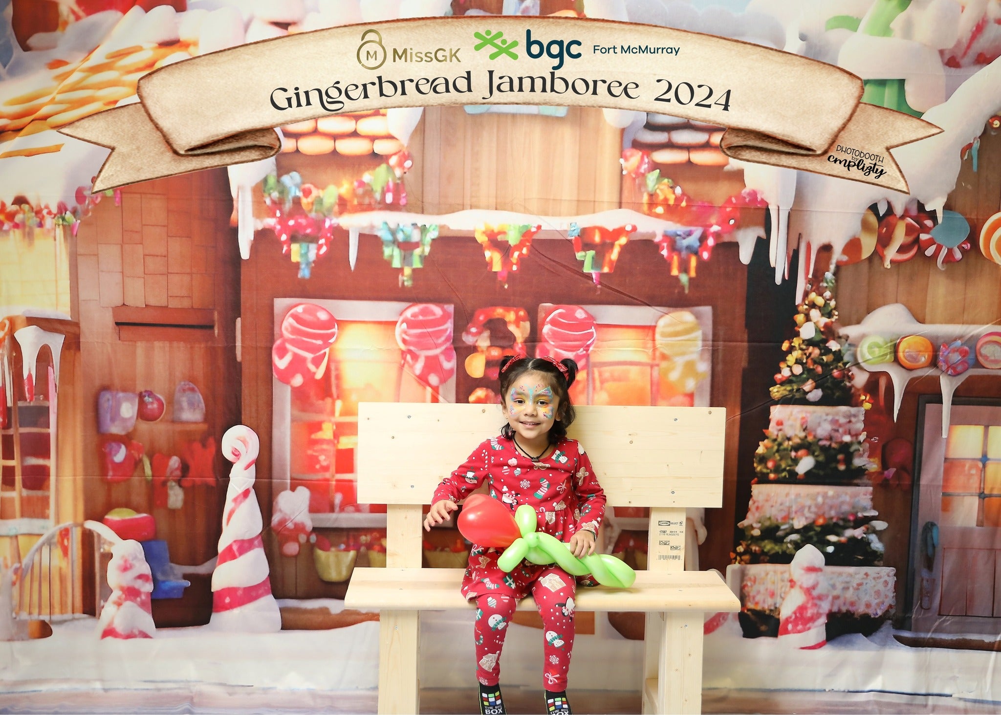 Weihnachten verschneit Lebkuchen Candy House Backdrop M9-37