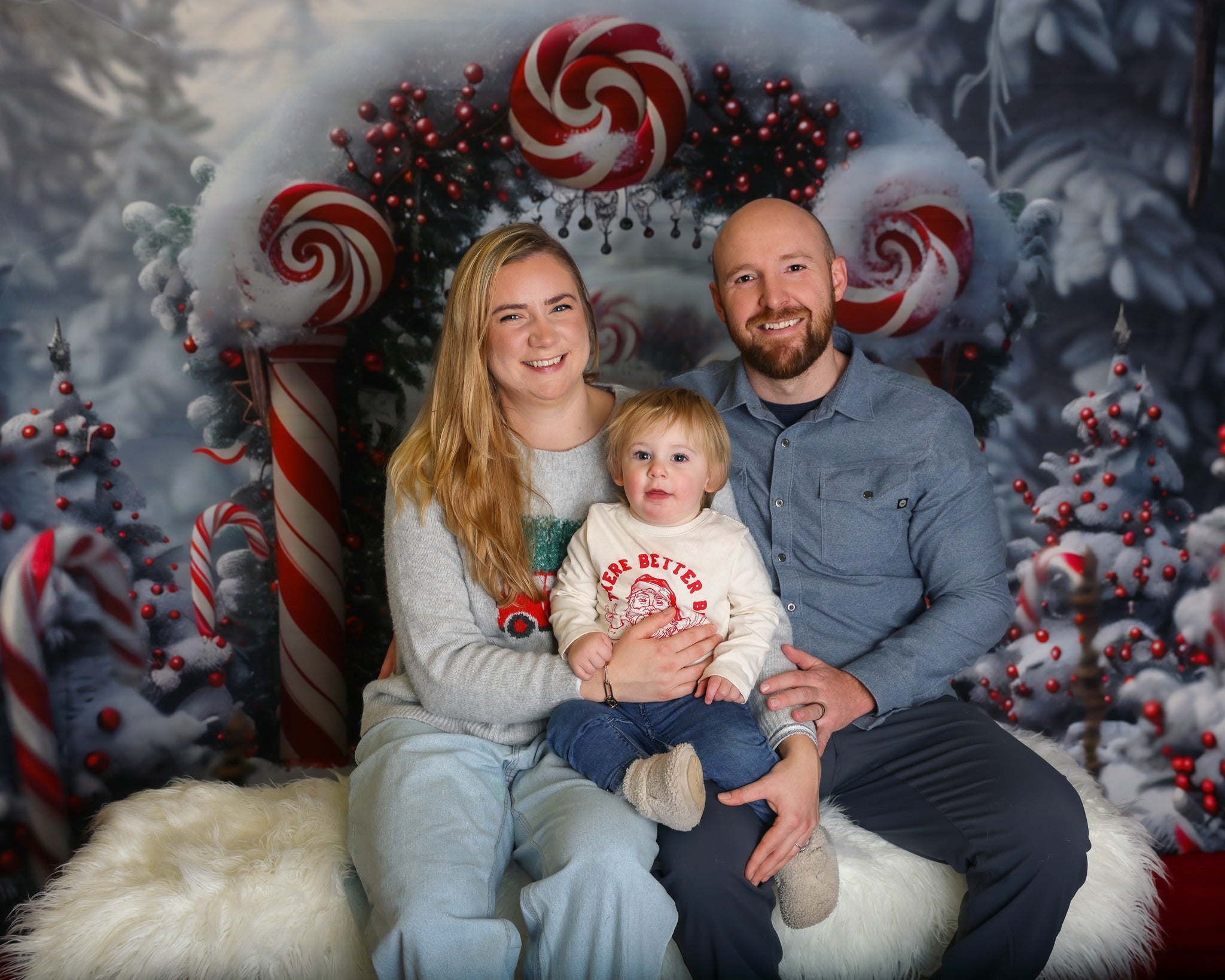 Weihnachts Zuckerstangen Wunderland Hintergrund RR7-672