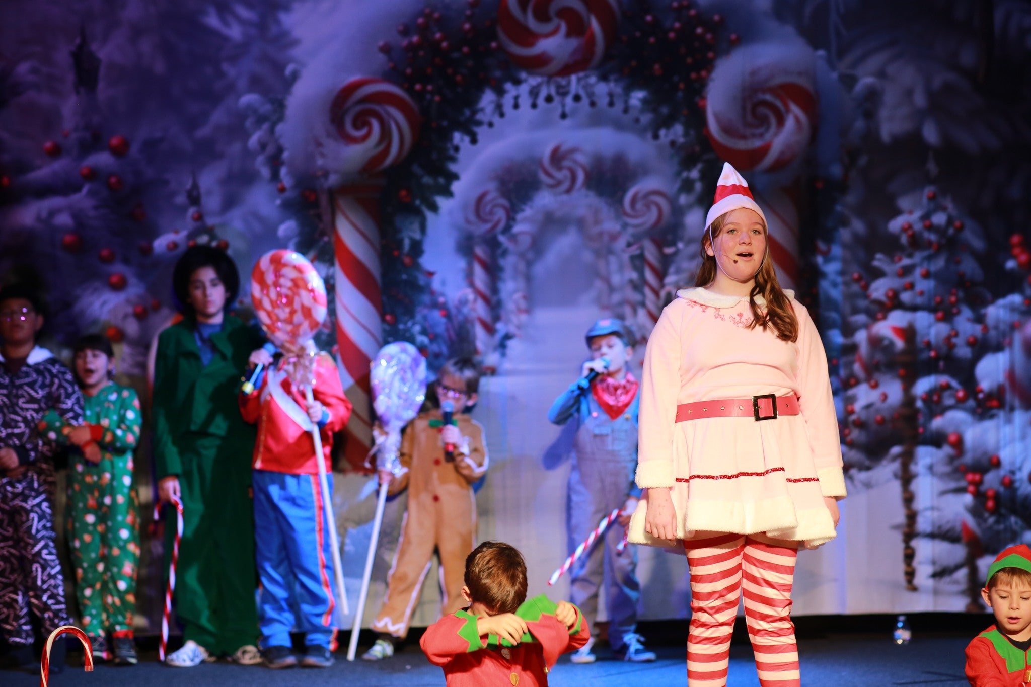 Weihnachts Zuckerstangen Wunderland Hintergrund RR7-672