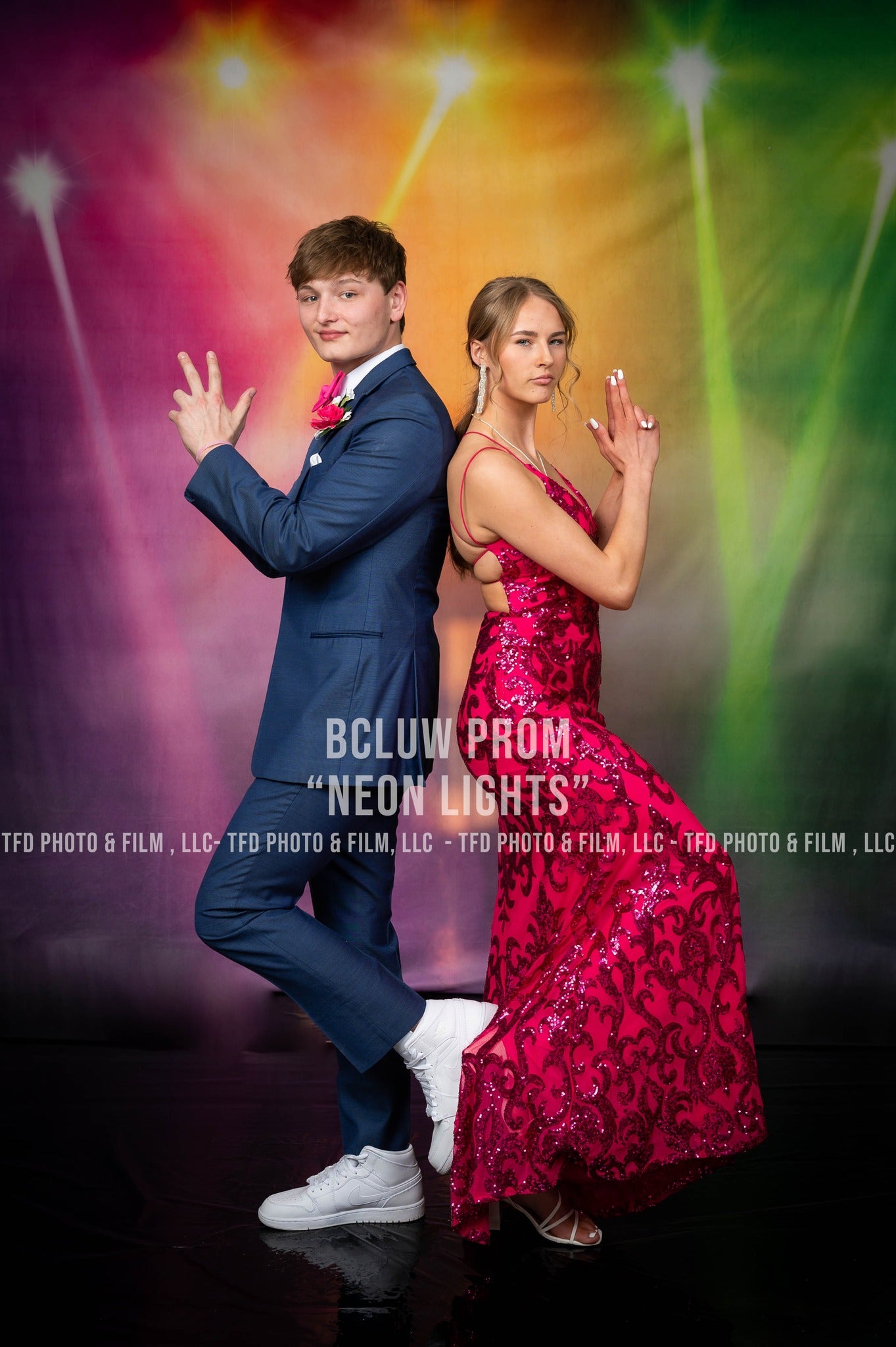 Bunte Lichteffekt-Fotografie-Hintergrund SH-729