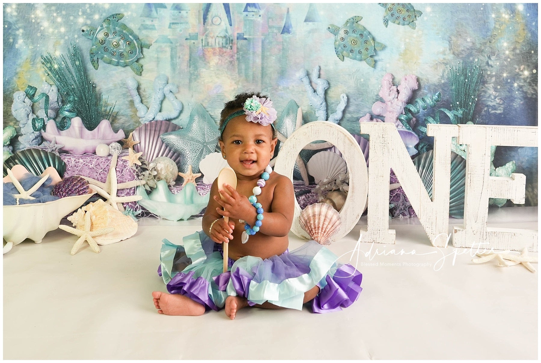 Burg-Hintergrund Unterwasserburg Korallen Kinderhintergründe MRR10-49