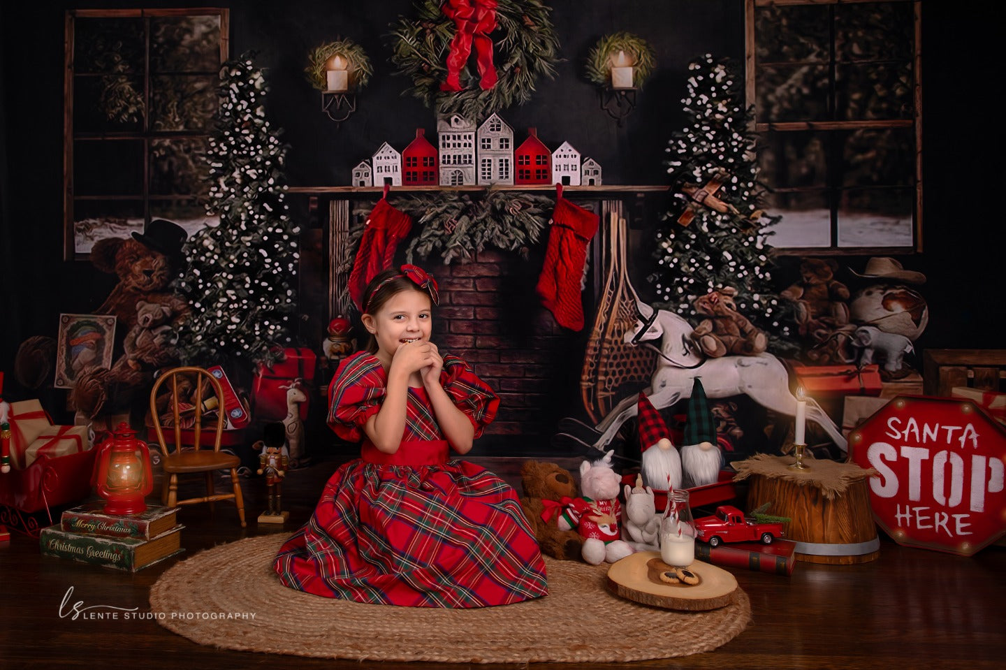 Weihnachtsbäume Raumdekoration Hintergrund für Fotografie G-1434