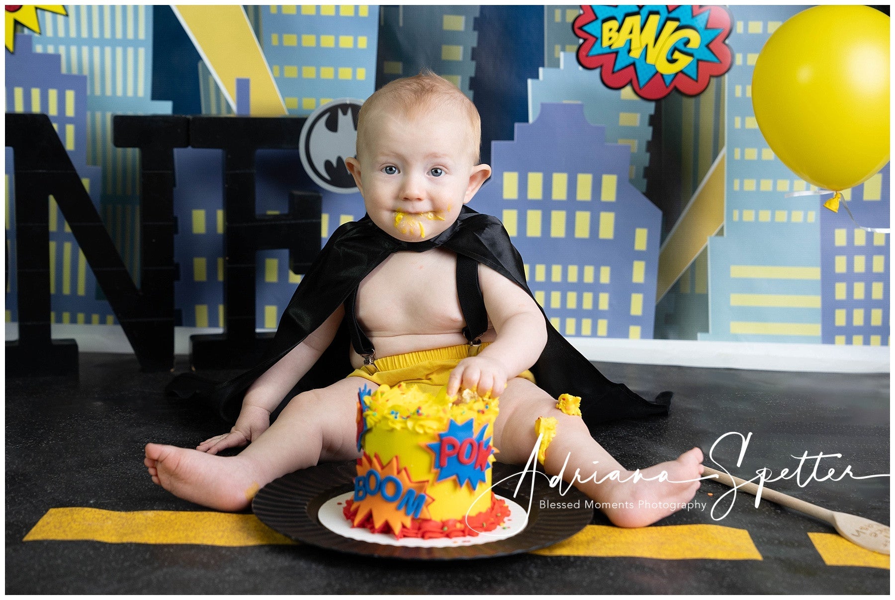 Neugeborenen-Fotohintergründe Nachtstadt Skyline Mondlicht Kinderhintergrund MRR9-128