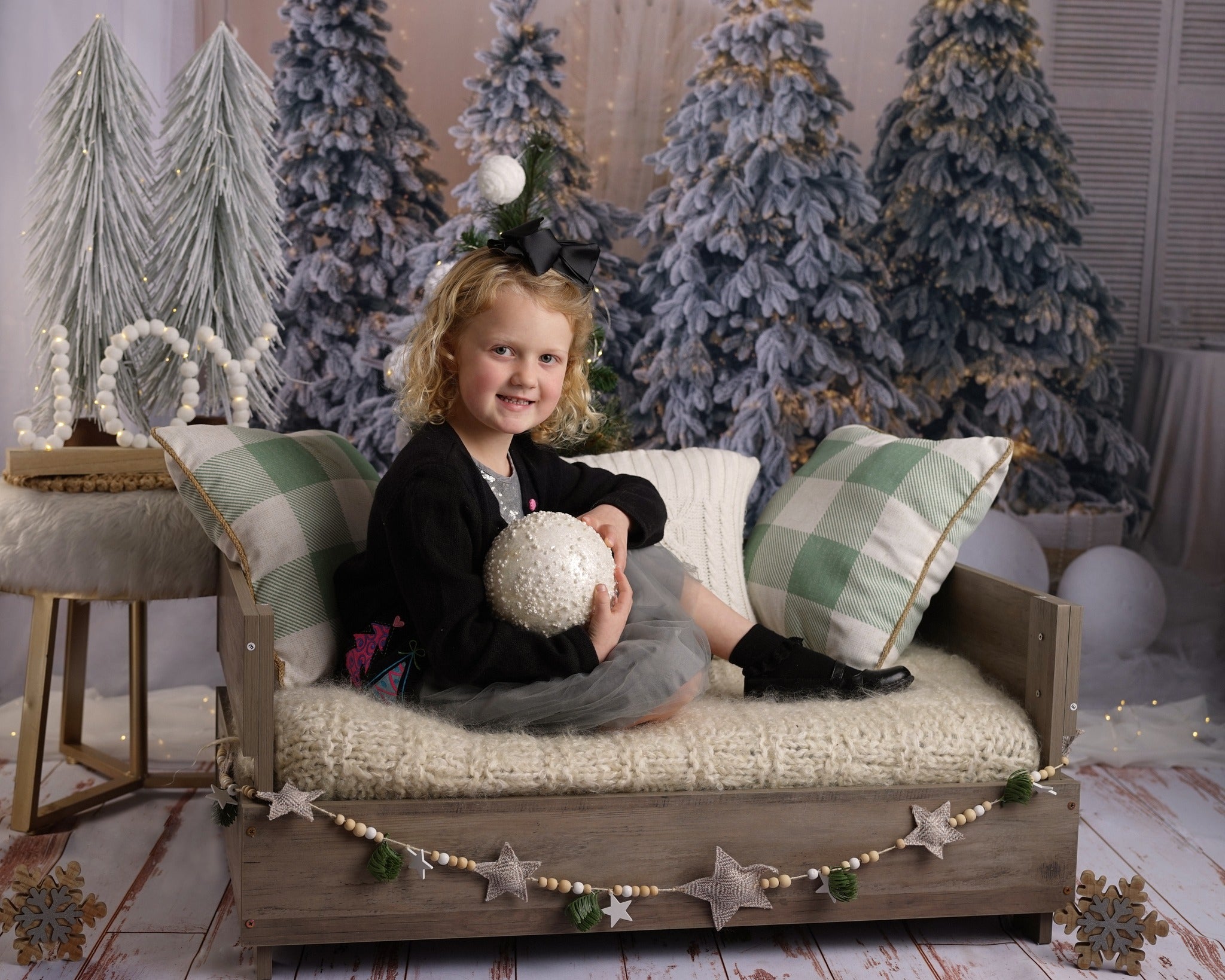 Weihnachtsbaum Elch Dekoration Fotografie Hintergrund M10-06